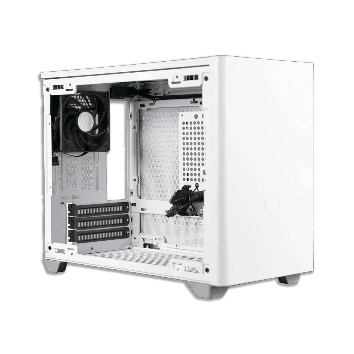 CASE COOLER MASTER GAMING BOX NR200 MINI ITX 2xUSB3.0 HD AUDIO FAN 12CM SICKLE FLOW LATERALES DE MALLA BLANCO      