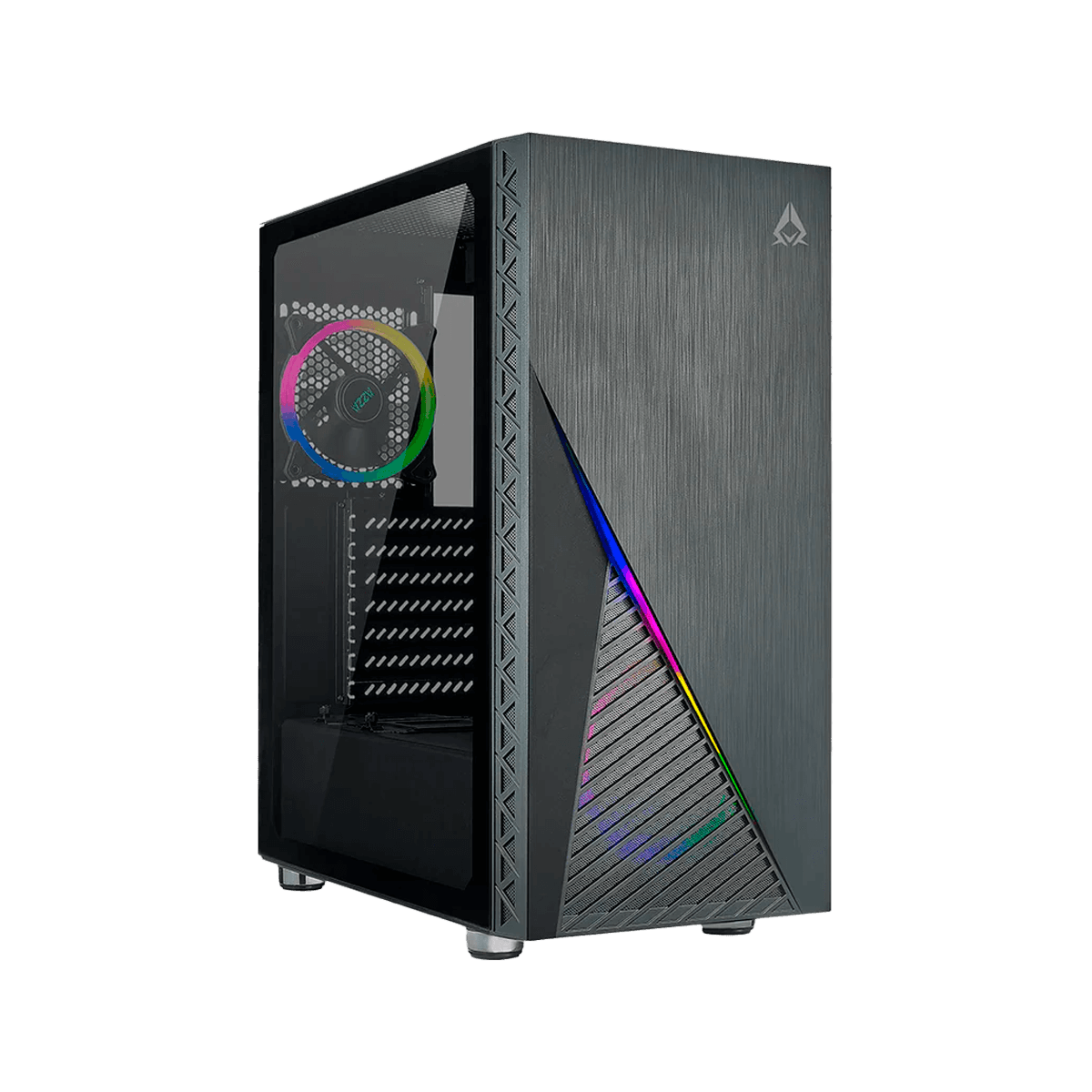 CASE AZZA GAMING ZENO MID TOWER 3xUSB HD AUDIO 2xFAN ARGB LATERAL VIDRIO TEMPLADO NEGRO